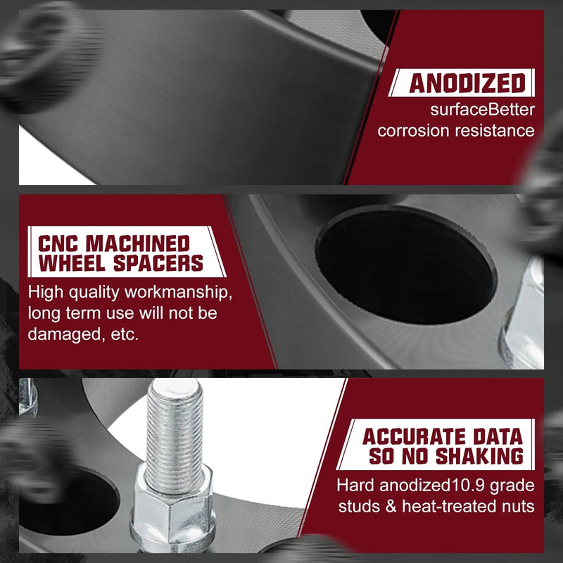 1.5/2 Inches 2011-2022 Chevy Chevrolet Silverado GMC Sierra 2500 3500 8x180mm Wheel Spacers 4PCS Flashark