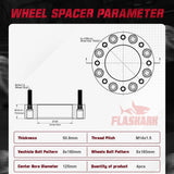1.5/2 Inches 2011-2022 Chevy Chevrolet Silverado GMC Sierra 2500 3500 8x180mm Wheel Spacers 4PCS