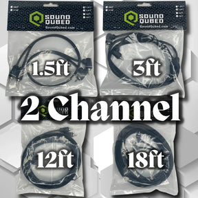 SoundQubed Twisted OFC 2-Channel RCA Interconnect Cables