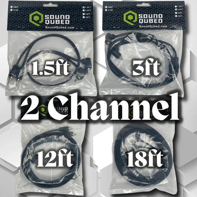 SoundQubed Twisted OFC 2-Channel RCA Interconnect Cables
