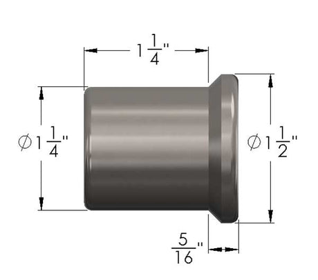 1" -14  Left Hand Thread Tube Insert For 1 1/4 Inch ID Tubing