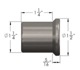 1" -14  Right Hand Thread Tube Insert For 1 1/4 Inch ID Tubing