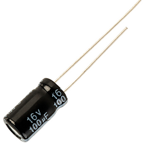 100µF 16V Electrolytic Capacitor 2-Pack - Low Voltage Power TekShack