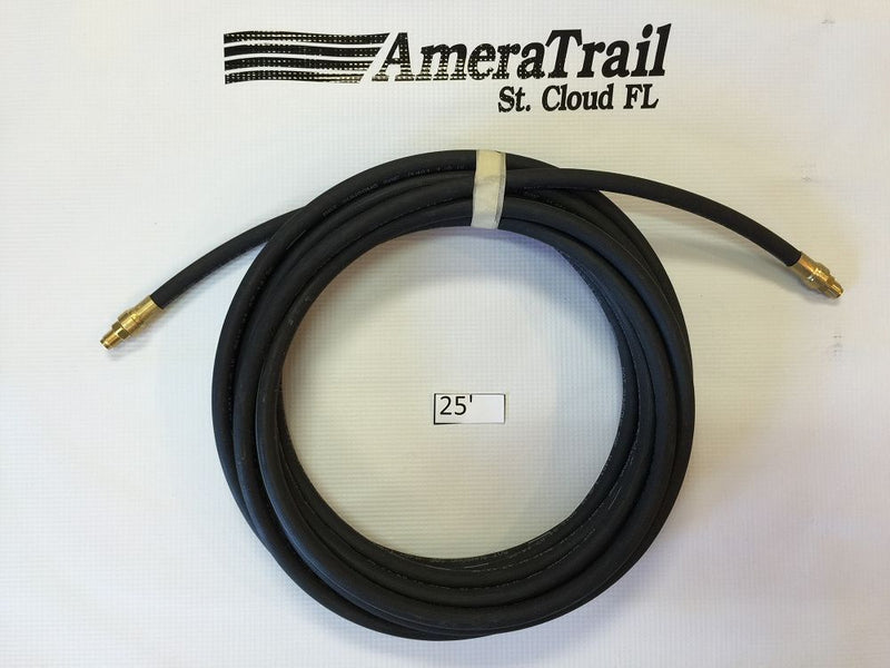 300" / 25' Brake Line, 1/8" ID 3/16" Brass Male Fittings w/ Stainless Flares - Kodiak Hydraulic Brake Hose