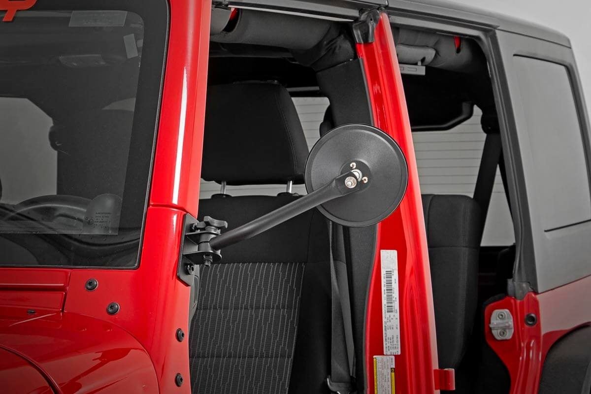 Round Trail Mirror Jeep Wrangler JK/Wrangler Unlimited (2007-2018) Rough Country