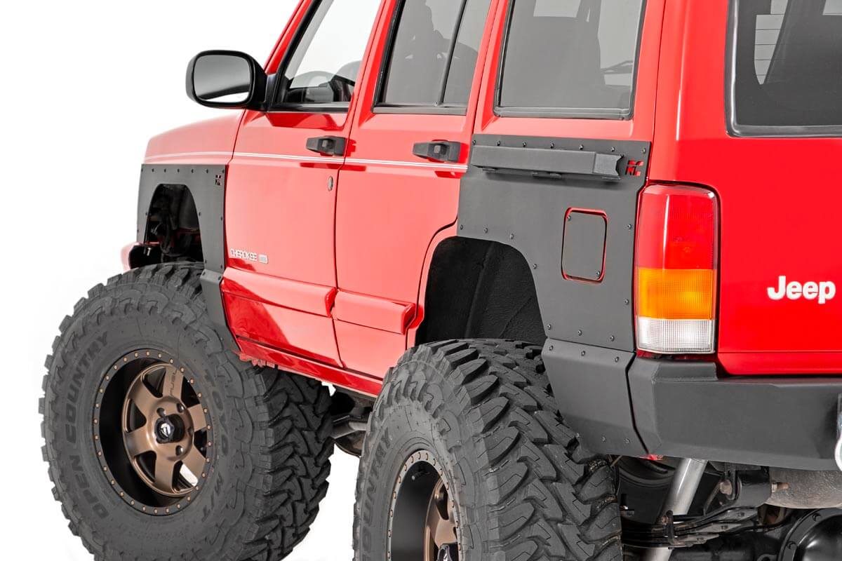 Fender & Quarter Panel Armor Rear Combo Jeep Cherokee XJ 2WD/4WD (97-01) Rough Country