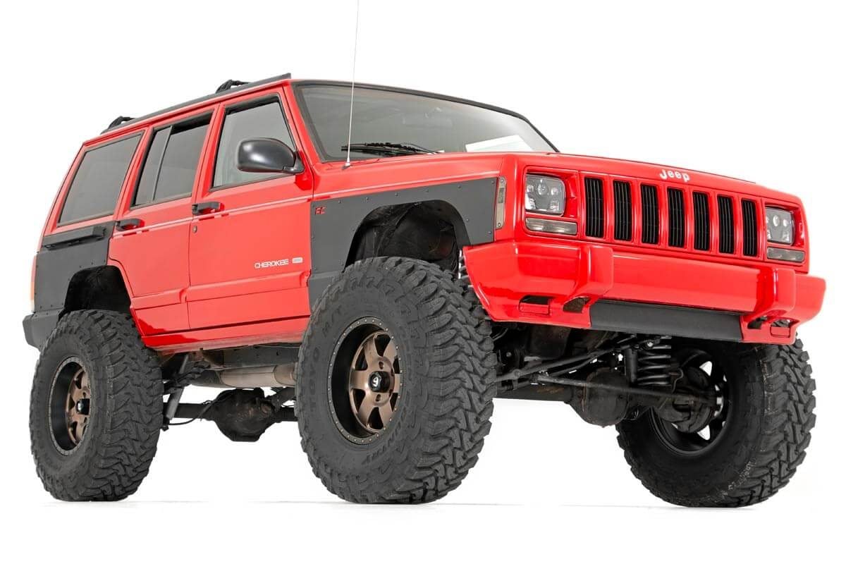 Full Body Armor FR & RR Combo Jeep Cherokee XJ 2WD/4WD (1997-2001) Rough Country
