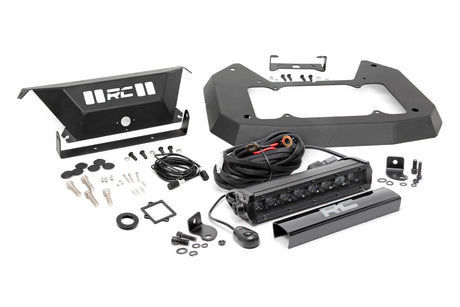 Spare Tire Carrier Delete 8 Inch Black Ser LED Jeep Wrangler JL (18-24) Rough Country