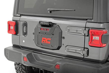 Spare Tire Carrier Delete 8 Inch Black Ser LED Jeep Wrangler JL (18-24) Rough Country