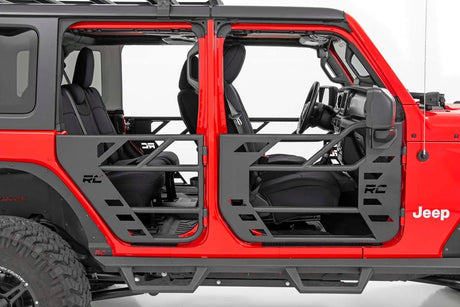 Tubular Doors Front Jeep Gladiator JT/Wrangler JL 4WD (2018-2026) Rough Country