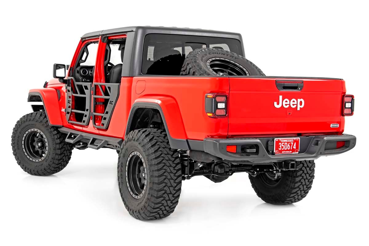 Tubular Doors Front Jeep Gladiator JT/Wrangler JL 4WD (2018-2026) Rough Country