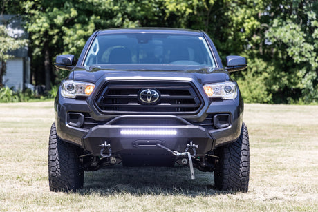 Front Bumper Hybrid 12000-Lb Pro Series Winch Synthetic Rope Toyota Tacoma (16-23) Rough Country