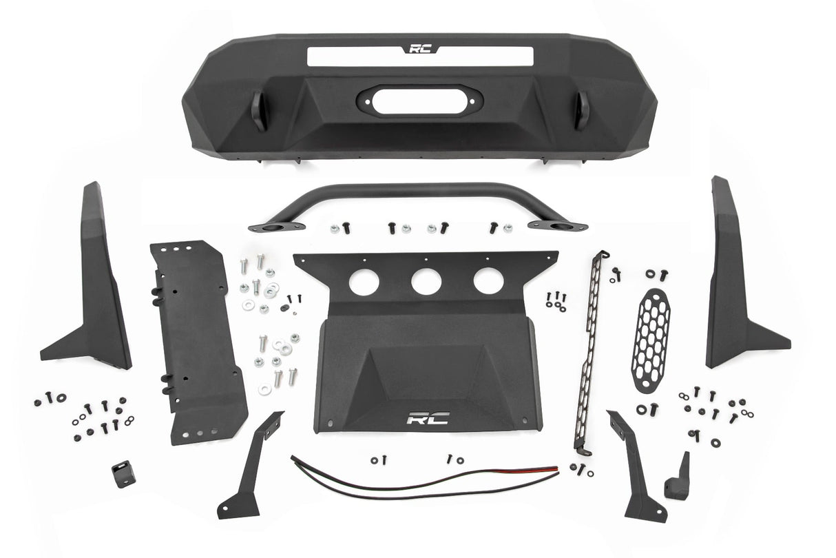 Front Bumper High Clearance 12000-Lb Pro Series Winch Synthetic Rope Toyota Tacoma 4WD (16-23) Rough Country