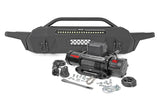 Front Bumper Hybrid 20 Inch Black LED 9500-Lb Winch Syn Toyota Tacoma (16-23) Rough Country
