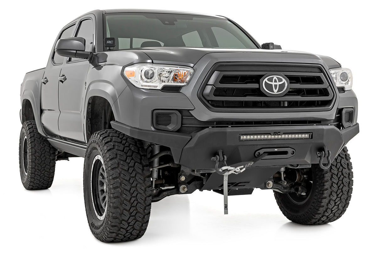Front Bumper High Clearance Hybrid 20 Inch Black DRL LED Toyota Tacoma (16-23) Rough Country
