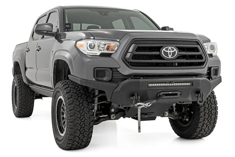Front Bumper High Clearance Hybrid 20 Inch Black DRL LED Toyota Tacoma (16-23) Rough Country