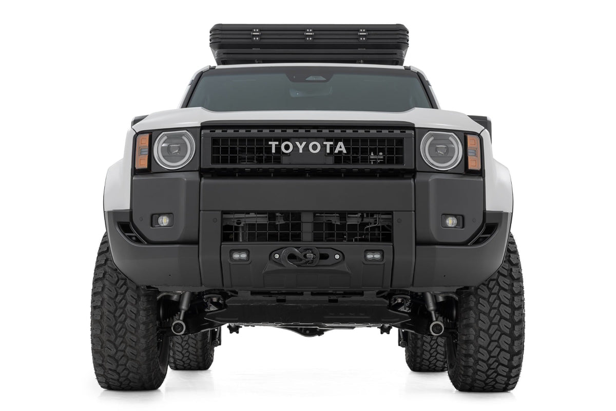 Hidden Winch Mount White SAE PRO9500S Toyota Land Cruiser 4WD (24-26) Rough Country