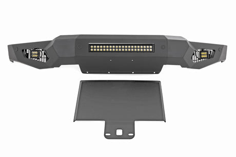 High Clearance Front Bumper LED Lights & Skid Plate Ford F-150 (21-23) Rough Country