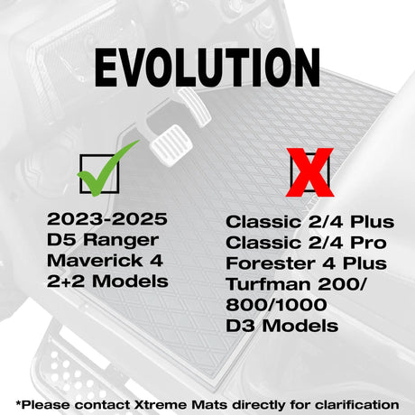 Xtreme Mats Evolution D5 Floor Mat Set Options Fits ALL Models 2023 -2025 Ranger / Maverick Trims, DMAX GT