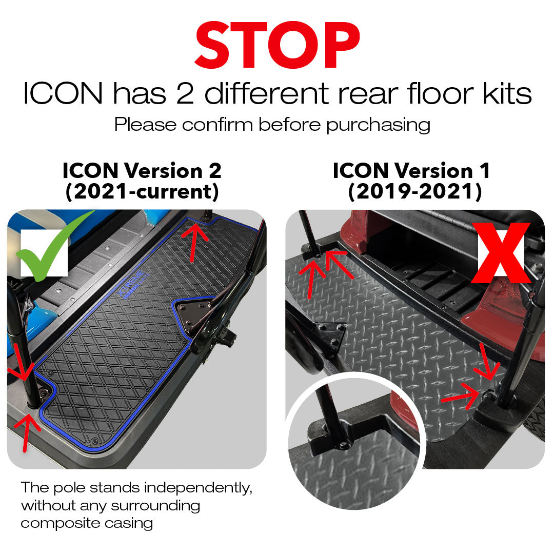 ICON Compatible Rear Facing Foot Rest Mat - Fits ICON Version 2 (2021 - current) - PRO Series