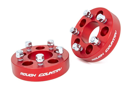 1.5 Inch Wheel Spacers 5x4.5 Red Jeep Cherokee XJ/Comanche MJ/Wrangler TJ Rough Country