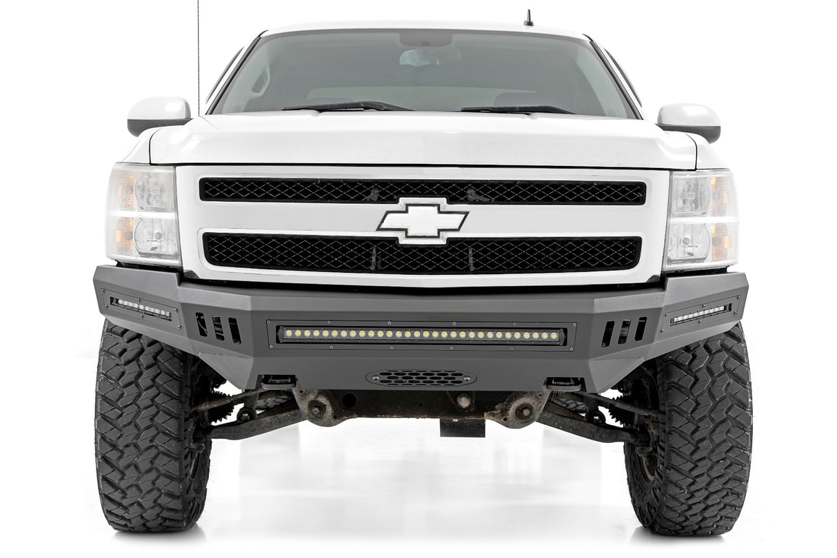 Front High Clearance Bumper Black LEDs Chevy Silverado 1500 2WD/4WD (07-13) Rough Country