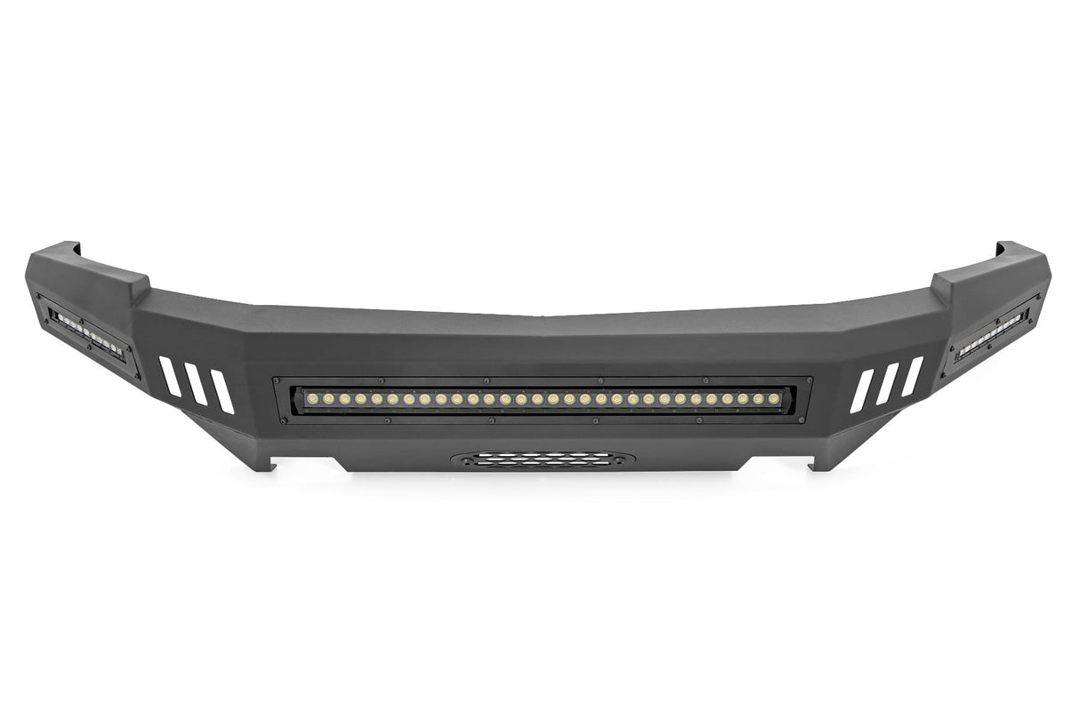 Front High Clearance Bumper Black LEDs Chevy Silverado 1500 2WD/4WD (07-13) Rough Country