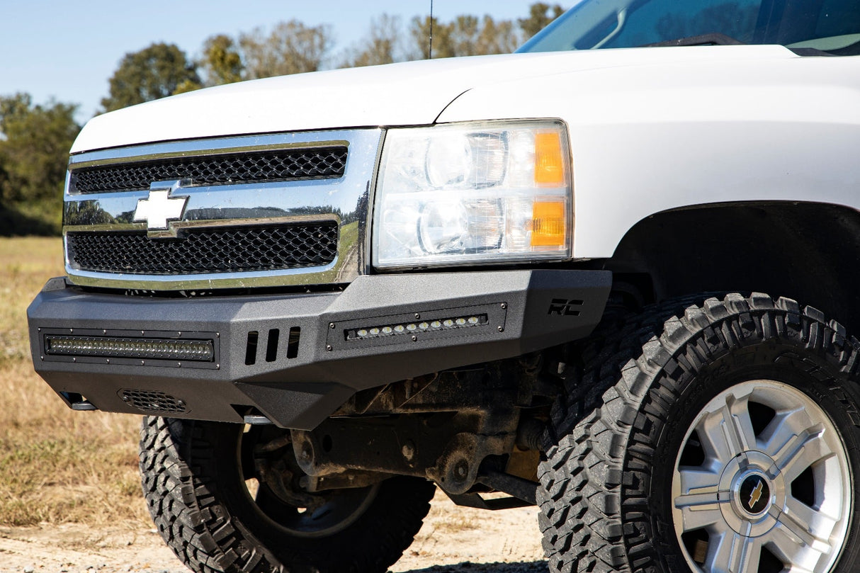 Front High Clearance Bumper Black LEDs Chevy Silverado 1500 2WD/4WD (07-13) Rough Country