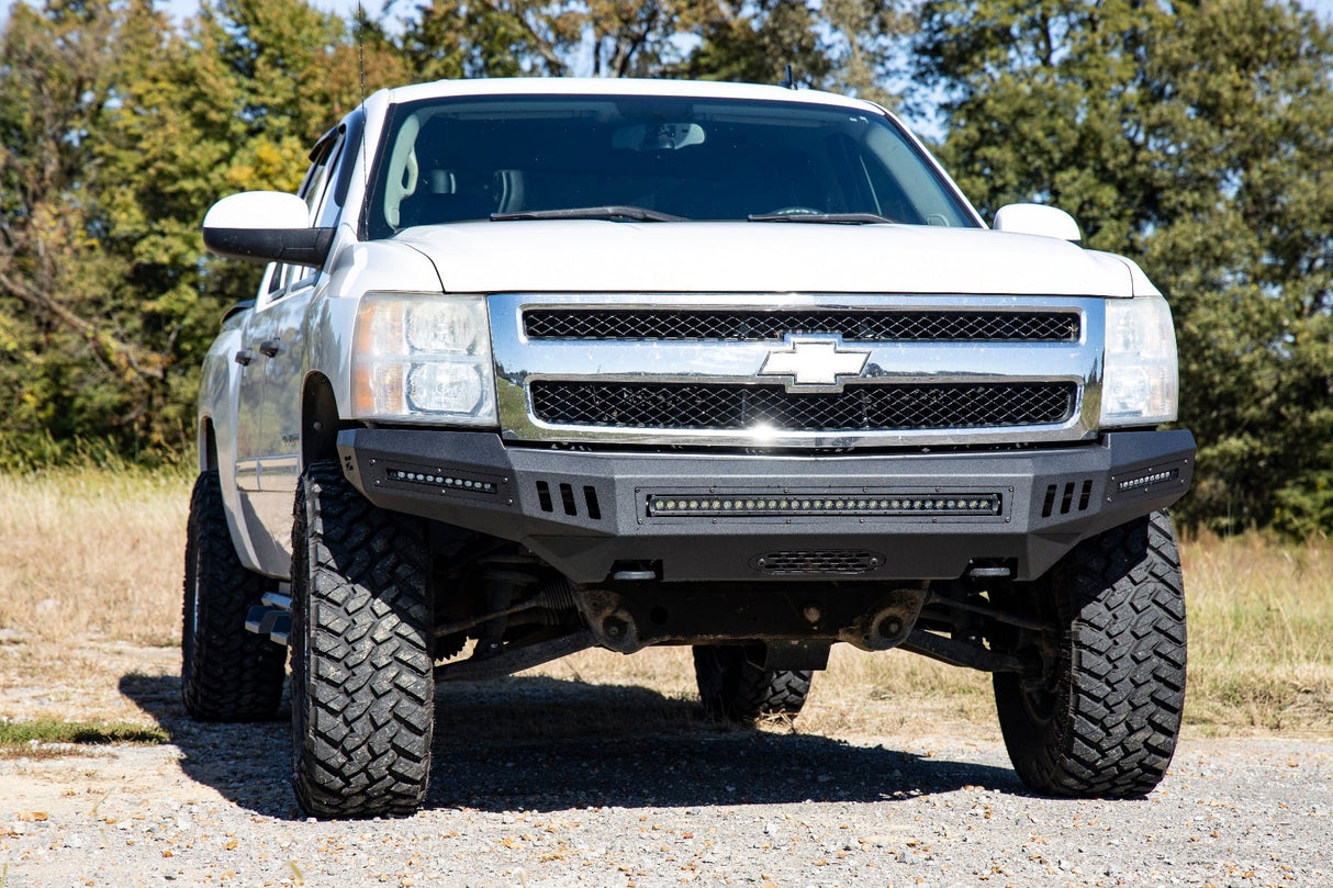 Front High Clearance Bumper Black LEDs Chevy Silverado 1500 2WD/4WD (07-13) Rough Country