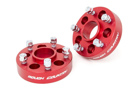 1.5 Inch Wheel Adapters 5x4.5 to 5x5 Red Jeep Cherokee XJ/Comanche MJ/Wrangler TJ Rough Country