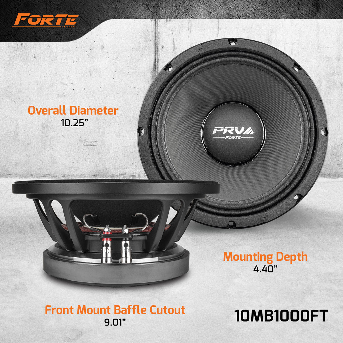 PRV 10MB1000FT Midbass PRV Audio