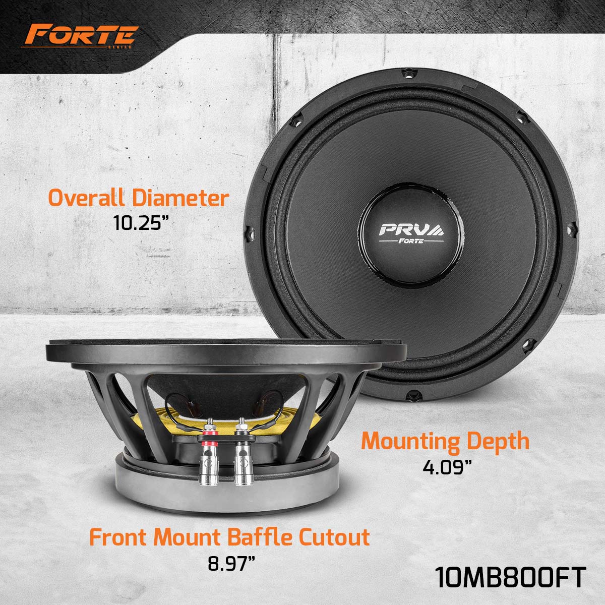 PRV 10MB800FT Midbass PRV Audio