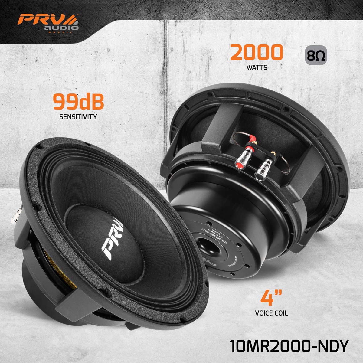 PRV 10MR2000-NDY Midrange PRV Audio