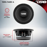XL 10" Mid-Range Loudspeaker 700 Watts Rms 4-Ohm