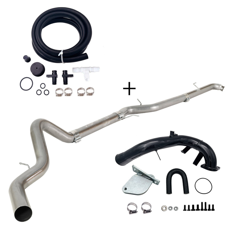TruckTok 2007.5-2010 6.6L Duramax LMM 4"/5"  Dp-back DPF pipe & EGR delete kit