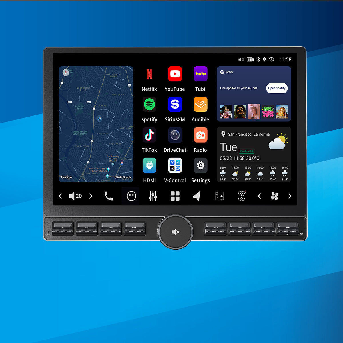 VISION 13” Single DIN Android Car Universal Radio