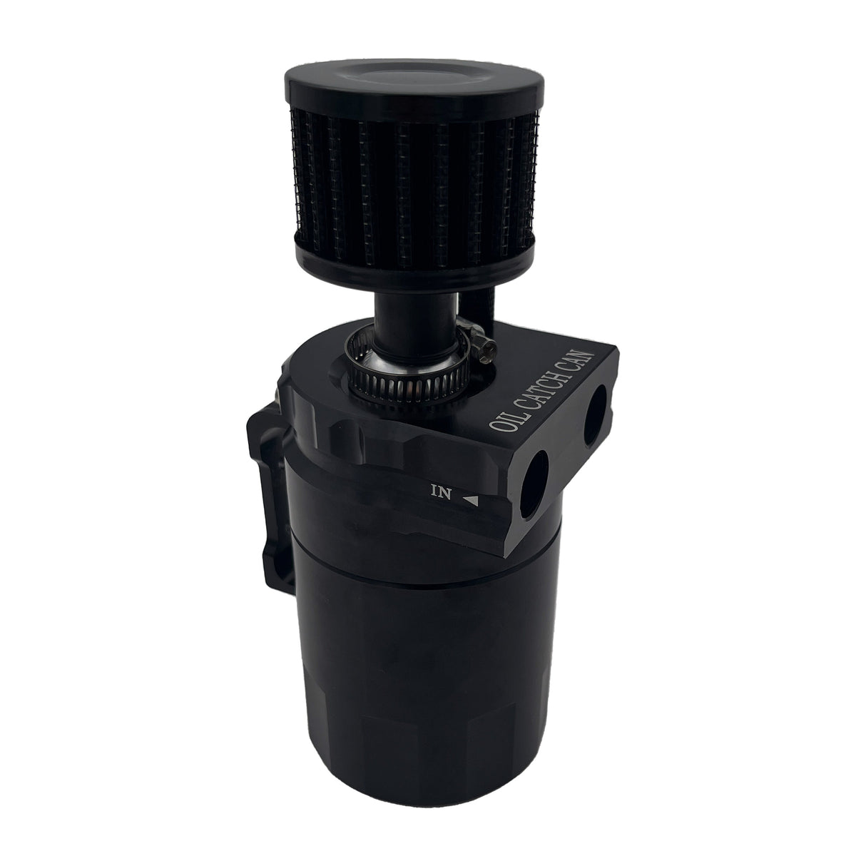 TruckTok Oil Catch Reservoir Breather Can Tank with Filter Cylinder Aluminum Universal TruckTok