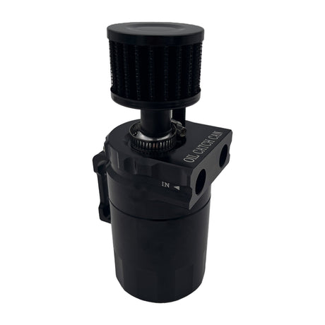 TruckTok Oil Catch Reservoir Breather Can Tank with Filter Cylinder Aluminum Universal TruckTok
