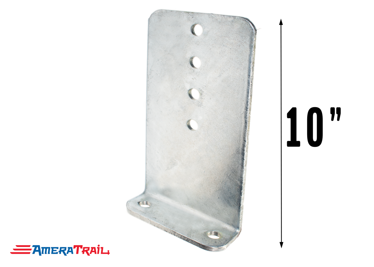 10" Vertical Bunk Bracket for Big Wood Bunks - 10" H x 5" Wide - Galvanized Finish