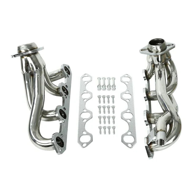 TruckTok 1987-1996 Ford 5.8L F150 F250 Bronco Short Header Manifold & EGR Block Off delete Kit