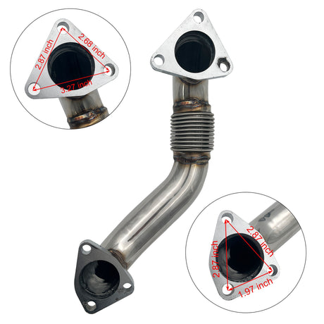 TruckTok 2001-2016 6.6L Chevrolet Chevy GMC Duramax LB7 LLY LBZ LMM LML Exhaust Up-Pipe(Passenger Side) TruckTok