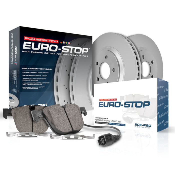 Power Stop 19-22 Volvo S60 Front Eurostop Brake Kit