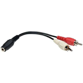 Tripp Lite® by Eaton® 3.5-mm Female to 2 RCA Male TekShack