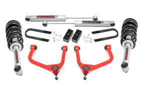 3.5 Inch Lift Kit N3 Struts Red Chevy Silverado 1500 2WD/4WD (2025-2026) Rough Country