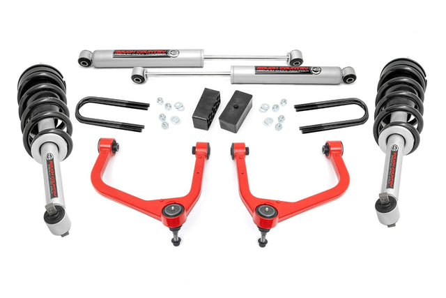 3.5 Inch Lift Kit N3 Struts Red GMC Sierra 1500 2WD/4WD (2025-2026) Rough Country