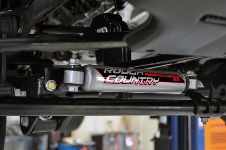 Steering Stabilizer Relocation Bracket Jeep Wrangler JK/Wrangler Unlimited (07-18) Rough Country