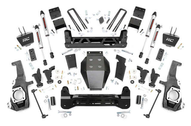 5 Inch Lift Kit Torsion Drop V2 w/ Overloads Silverado/Sierra 2500HD/3500HD (20-26) Rough Country