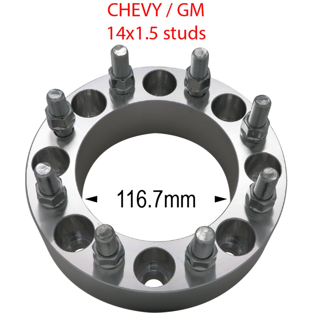 8 x 6.5" to 8 x 6.5" - Billet Adapter - 116.7 Hub (Chevy/GM) Far From Stock - CWA