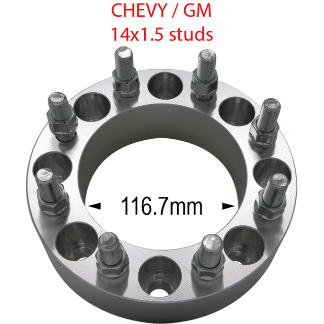 8 x 6.5" to 8 x 6.5" - Billet Adapter - 116.7 Hub (Chevy/GM) Far From Stock - CWA