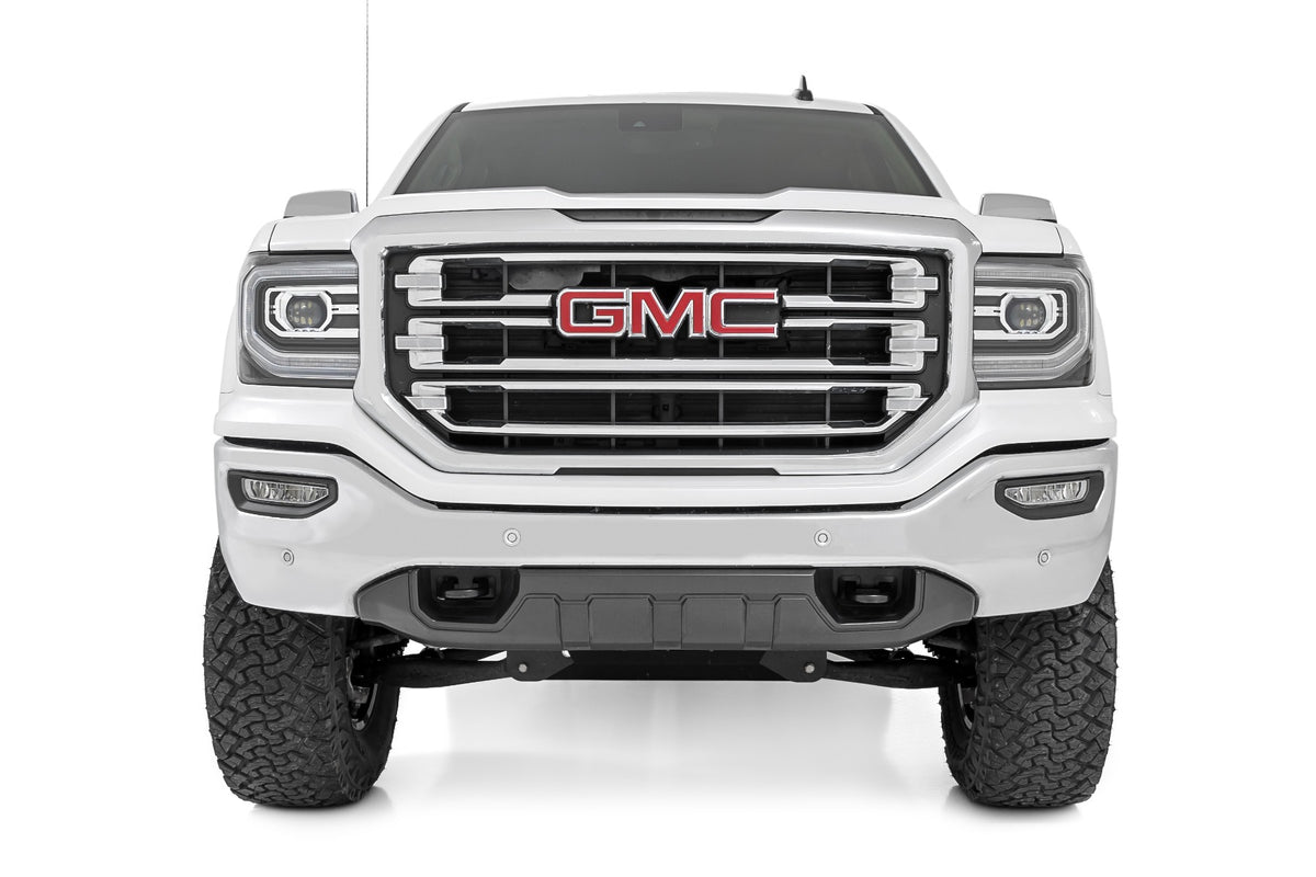 7 Inch Stamped Steel LCA Lift Kit Forged UCA Bracket Vertex/V2 Shks Silverado/Sierra 1500 (16-18) Rough Country